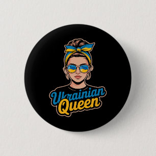 Oekraïne Retro Stijl Vrouw Grafisch Cultureel Trot Ronde Button 5,7 Cm