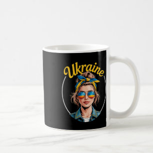 Oekraïne Retro Stijl Vrouw Grafisch Culturele Trot Koffiemok