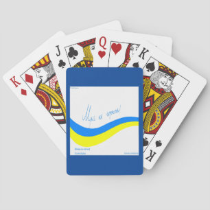 Oekraïne Reus Vliegtuig & Dromen Sterven Niet Logo Pokerkaarten