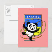 Oekraïne Rhythmic Gymnastics Panda Briefkaart (Voorkant / Achterkant)