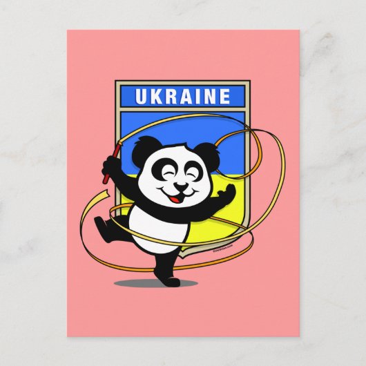 Oekraïne Rhythmic Gymnastics Panda Briefkaart (Voorkant)