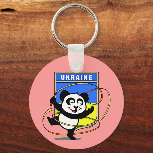 Oekraïne Rhythmic Gymnastics Panda Sleutelhanger (Voorkant)