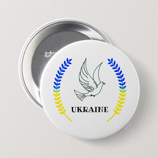 Oekraïne Ronde Button 7,6 Cm (Voorkant /achterkant)