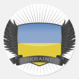 OEKRAÏNE RONDE STICKER