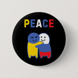 Oekraïne Rusland Vrede Oekraïne Geen Oorlog Ronde Button 5,7 Cm