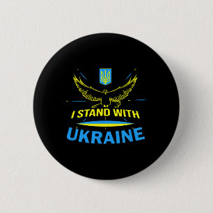 Oekraïne Shirt Oekraïense Vlag Trots Ik Sta Met Oe Ronde Button 5,7 Cm