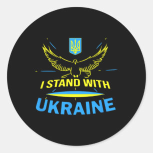 Oekraïne Shirt Oekraïense Vlag Trots Ik Sta Met Oe Ronde Sticker