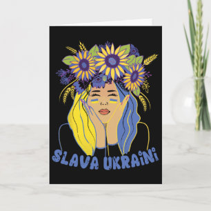 Oekraïne Slava Ukraini T-shirt Ondersteun Oekraïen Kaart