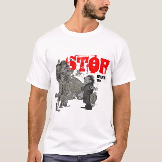 Oekraïne standmet Oekraïne stoprussia stopInvasion T-shirt (Voorkant)