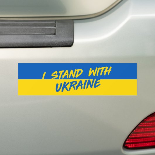 Oekraïne Sterk | I Stand-W/Oekraïne Bumpersticker (Op auto)