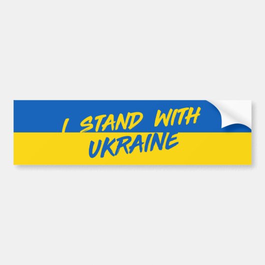 Oekraïne Sterk | I Stand-W/Oekraïne Bumpersticker (Voorkant)