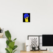Oekraïne Sterk  Poster (Thuiskantoor)
