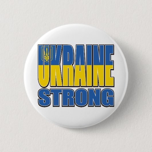 Oekraïne-Sterk Ronde Button 5,7 Cm (Voorkant)