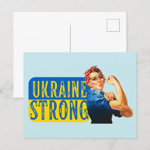 Oekraïne Sterke Rosie de Riveter Briefkaart