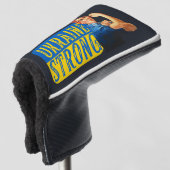 Oekraïne Sterke Rosie de Riveter Golfheadcover (3/4 voorkant)