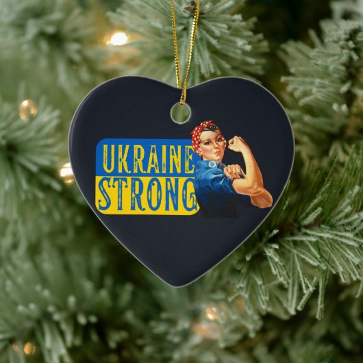 Oekraïne Sterke Rosie de Riveter Keramisch Ornament (Boom)