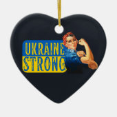 Oekraïne Sterke Rosie de Riveter Keramisch Ornament (Voorkant)