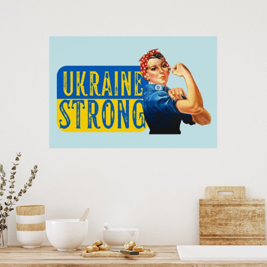 Oekraïne Sterke Rosie de Riveter Poster (Keuken)