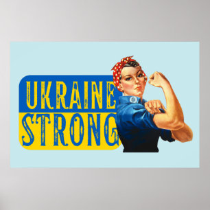 Oekraïne Sterke Rosie de Riveter Poster