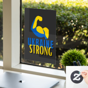 Oekraïne Sterke Spier Flex   Raamsticker
