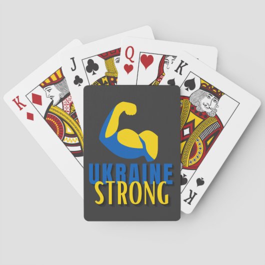 Oekraïne Sterke spieren Flex Pokerkaarten (Achterkant)