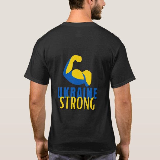 Oekraïne Sterke spieren Flex T-shirt (Achterkant)