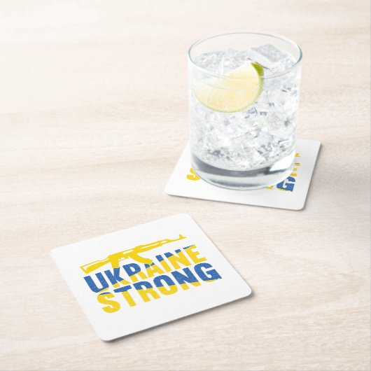 Oekraïne Sterke steun voor Oekraïne Kartonnen Onderzetters (Insitu)