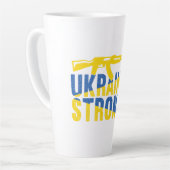Oekraïne Sterke steun voor Oekraïne Latte Mok (Linkerhoek)