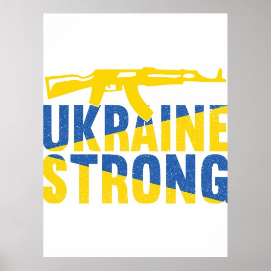 Oekraïne Sterke steun voor Oekraïne Poster (Voorkant)