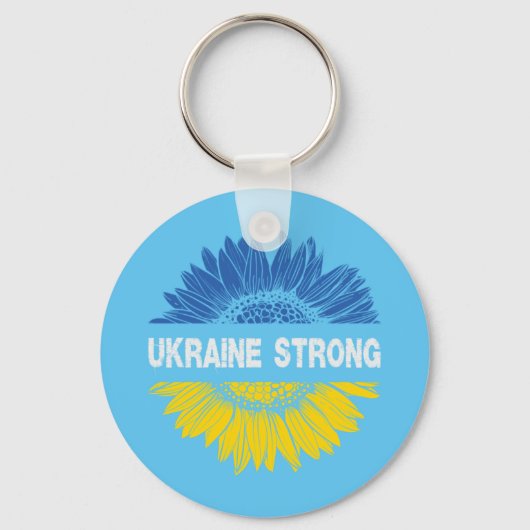 Oekraïne Sterke zonnebloem Sleutelhanger (Voorkant)