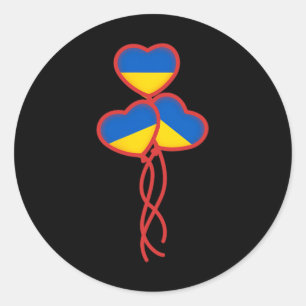 Oekraïne Steun Oekraïense Vlag Vrijheid Solidarite Ronde Sticker