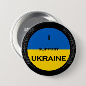 Oekraïne steun       Speld Ronde Button 7,6 Cm (Voorkant /achterkant)