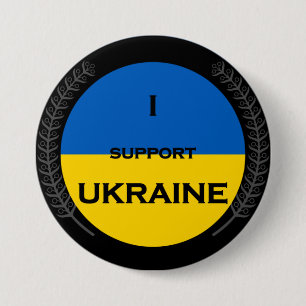 Oekraïne steun Speld Ronde Button 7,6 Cm