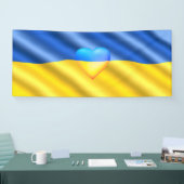 Oekraïne - Steun - Vrijheidsprijs - Oekraïense vla Spandoek (Beurs)