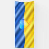 Oekraïne - Steun - Vrijheidsprijs - Oekraïense vla Spandoek (Verticaal)