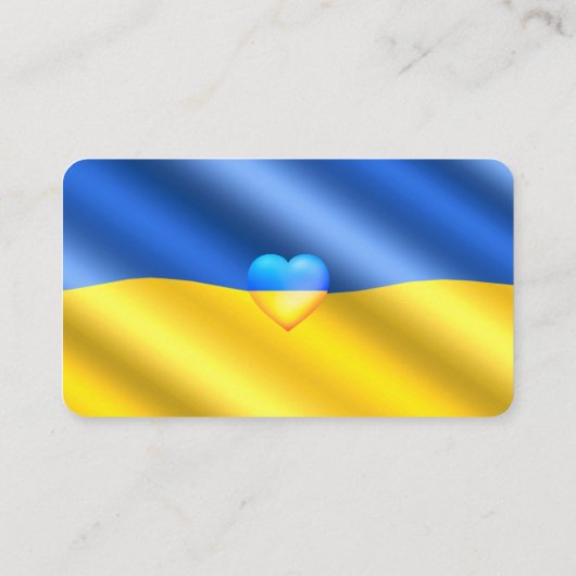 Oekraïne - Steun - Vrijheidsprijs - Oekraïense vla Visitekaartje (Achterkant)