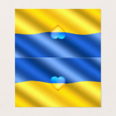 Oekraïne - Steun - Vrijheidsprijs - Oekraïense vla Visitekaartje (Buitenkant ongevouwen)