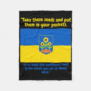 Oekraïne Steun Zonnebloem Pur Deze Zaden In Uw  Fleece Deken