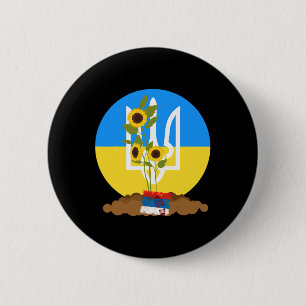 Oekraïne Steun Zonnebloempitten Steun Oekraïne Ronde Button 5,7 Cm