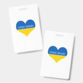 Oekraïne steunen badge (Voor- en achterkant)