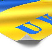 Oekraïne steunen - sterk - vlag - vrijheid - vrede poster (Hoek)