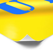 Oekraïne steunen - vlag - vrijheid - vredeshart perfect poster (Hoek)