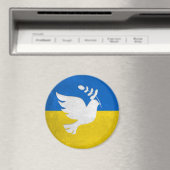 Oekraïne steunt - vlag - sta bij Oekraïne! Magnet (Insitu (Vaatwasser))