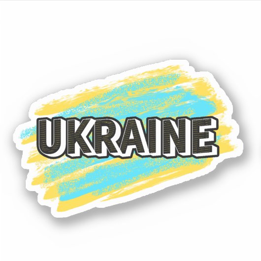 Oekraïne Sticker (Voorkant)