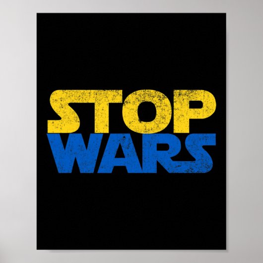 Oekraïne Stop Oorlogen Poster (Voorkant)