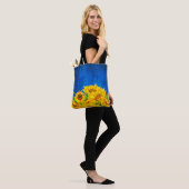 Oekraïne Sunflower Banner Tote Bag (Op model)