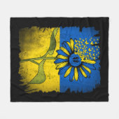  Oekraïne - Sunflower Butterfly Oekraïne Fleece Deken (Voorkant (Horizontaal))