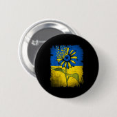  Oekraïne - Sunflower Butterfly Oekraïne Ronde Button 5,7 Cm (Voorkant /achterkant)