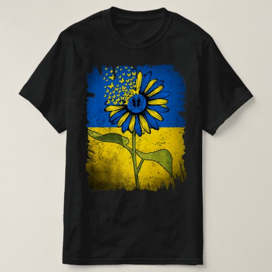 Oekraïne - Sunflower Butterfly Oekraïne T-shirt (Design voorkant)
