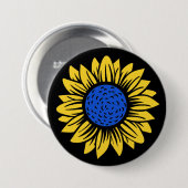 Oekraïne Sunflower Oekraïense solidariteit Ronde Button 7,6 Cm (Voorkant /achterkant)